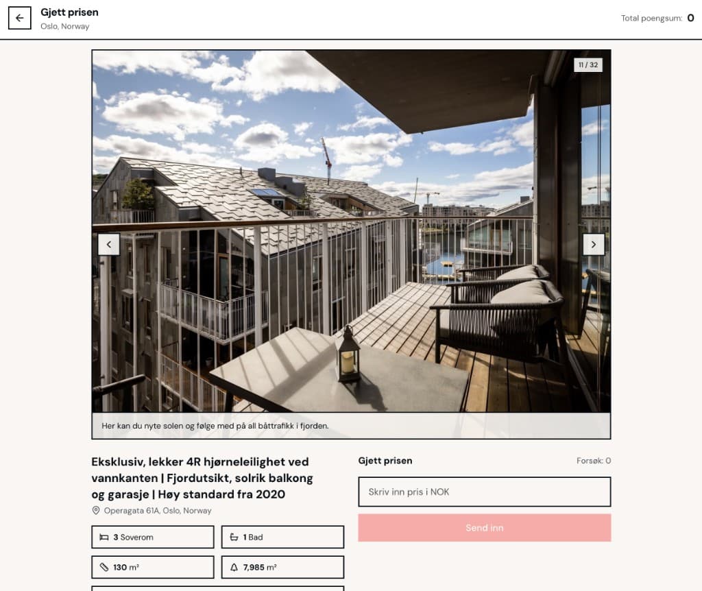 Property Guesser Norway project image